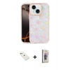 MARSİLYAN™- iPhone 14 Kılıf Odak Prime - Siyah Bilvis 3D Cam Ekran Koruyucu + Diamond Kamera Lens - YL