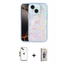 MARSİLYAN™- iPhone 14 Kılıf Odak Prime - Siyah Bilvis 3D Cam Ekran Koruyucu + Shine Kamera Lens - GD