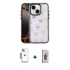 MARSİLYAN™- iPhone 14 Kılıf Odak Prime - Siyah Bilvis 3D Cam Ekran Koruyucu + Shine Kamera Lens - KI