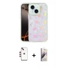 MARSİLYAN™- iPhone 14 Kılıf Odak Prime - Siyah Bilvis 3D Mat Cam Ekran Koruyucu + Shine Kamera Lens - KI