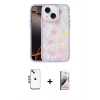 MARSİLYAN™- iPhone 14 Kılıf Odak Prime - Siyah Bilvis 3D Mat Cam Ekran Koruyucu + Shine Kamera Lens - MI