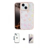 MARSİLYAN™- iPhone 14 Kılıf Odak Prime - Siyah Bilvis 3D Mat Cam Ekran Koruyucu + Shine Kamera Lens - MI
