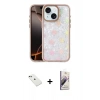 MARSİLYAN™- iPhone 14 Kılıf Odak Prime - Siyah Bilvis 3D Mat Cam Ekran Koruyucu + Diamond Kamera Lens - YL