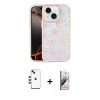 MARSİLYAN™- iPhone 14 Kılıf Odak Prime - Siyah Bilvis 3D Mat Cam Ekran Koruyucu + Shine Kamera Lens - YL