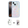 MARSİLYAN™- iPhone 14 Kılıf Odak Prime - Siyah Bilvis 3D Mat Cam Ekran Koruyucu + Shine Kamera Lens - YL