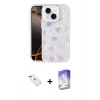 MARSİLYAN™- iPhone 14 Kılıf Odak Prime - Siyah Bilvis 5in1 3D Magic Cam Ekran Koruyucu + Diamond Kamera Lens - YL