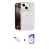 MARSİLYAN™- iPhone 14 Kılıf Odak Prime - Siyah Bilvis 5in1 3D Magic Cam Ekran Koruyucu + Diamond Kamera Lens - YL
