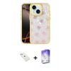 MARSİLYAN™- iPhone 14 Kılıf Odak Prime - Siyah Bilvis 5in1 3D Magic Cam Ekran Koruyucu + Diamond Kamera Lens - SABE