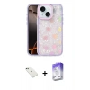 MARSİLYAN™- iPhone 14 Kılıf Odak Prime - Siyah Bilvis 5in1 3D Magic Cam Ekran Koruyucu + Diamond Kamera Lens - YL