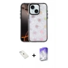 MARSİLYAN™- iPhone 14 Kılıf Odak Prime - Siyah Bilvis 5in1 3D Magic Cam Ekran Koruyucu + Diamond Kamera Lens - SABE