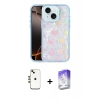 MARSİLYAN™- iPhone 14 Kılıf Odak Prime - Siyah Bilvis 5in1 3D Magic Cam Ekran Koruyucu + Shine Kamera Lens - GD