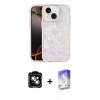 MARSİLYAN™- iPhone 14 Kılıf Odak Prime - Siyah Bilvis 5in1 3D Magic Cam Ekran Koruyucu + PVD Metal Kamera Lens - GS