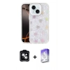 MARSİLYAN™- iPhone 14 Kılıf Odak Prime - Siyah Bilvis 5in1 3D Magic Cam Ekran Koruyucu + PVD Metal Kamera Lens - GS