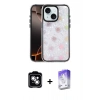 MARSİLYAN™- iPhone 14 Kılıf Odak Prime - Siyah Bilvis 5in1 3D Magic Cam Ekran Koruyucu + PVD Metal Kamera Lens - GS