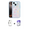 MARSİLYAN™- iPhone 14 Kılıf Odak Prime - Siyah Bilvis 5in1 3D Magic Cam Ekran Koruyucu + Shine Kamera Lens - GS