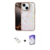 MARSİLYAN™- iPhone 14 Kılıf Odak Prime - Siyah Bilvis 5in1 3D Magic Cam Ekran Koruyucu + Diamond Kamera Lens - KI