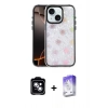 MARSİLYAN™- iPhone 14 Kılıf Odak Prime - Siyah Bilvis 5in1 3D Magic Cam Ekran Koruyucu + PVD Metal Kamera Lens - MI