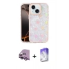 MARSİLYAN™- iPhone 14 Kılıf Odak Prime - Siyah Bilvis 5in1 3D Magic Cam Ekran Koruyucu + Mor Raze Metal Kamera Lens
