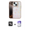 MARSİLYAN™- iPhone 14 Kılıf Odak Prime - Siyah Bilvis 5in1 3D Magic Cam Ekran Koruyucu + PVD Metal Kamera Lens - PE