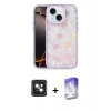 MARSİLYAN™- iPhone 14 Kılıf Odak Prime - Siyah Bilvis 5in1 3D Magic Cam Ekran Koruyucu + PVD Metal Kamera Lens - PE