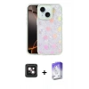 MARSİLYAN™- iPhone 14 Kılıf Odak Prime - Siyah Bilvis 5in1 3D Magic Cam Ekran Koruyucu + PVD Metal Kamera Lens - PE