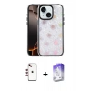 MARSİLYAN™- iPhone 14 Kılıf Odak Prime - Siyah Bilvis 5in1 3D Magic Cam Ekran Koruyucu + Shine Kamera Lens - KI