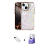 MARSİLYAN™- iPhone 14 Kılıf Odak Prime - Siyah Bilvis 5in1 5D Magic Hayalet Cam Ekran Koruyucu + Diamond Kamera Lens - KI