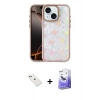MARSİLYAN™- iPhone 14 Kılıf Odak Prime - Siyah Bilvis 5in1 5D Magic Hayalet Cam Ekran Koruyucu + Diamond Kamera Lens - YL
