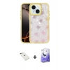 MARSİLYAN™- iPhone 14 Kılıf Odak Prime - Siyah Bilvis 5in1 5D Magic Hayalet Cam Ekran Koruyucu + Diamond Kamera Lens - YL