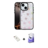 MARSİLYAN™- iPhone 14 Kılıf Odak Prime - Siyah Bilvis 5in1 5D Magic Hayalet Cam Ekran Koruyucu + Diamond Kamera Lens - KI
