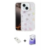 MARSİLYAN™- iPhone 14 Kılıf Odak Prime - Siyah Bilvis 5in1 5D Magic Hayalet Cam Ekran Koruyucu + Diamond Kamera Lens - YL