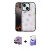 MARSİLYAN™- iPhone 14 Kılıf Odak Prime - Siyah Bilvis 5in1 5D Magic Hayalet Cam Ekran Koruyucu + Raze Metal Kamera Lens - GS