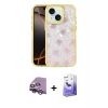 MARSİLYAN™- iPhone 14 Kılıf Odak Prime - Siyah Bilvis 5in1 5D Magic Hayalet Cam Ekran Koruyucu + Raze Metal Kamera Lens - GS