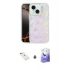 MARSİLYAN™- iPhone 14 Kılıf Odak Prime - Siyah Bilvis 5in1 5D Magic Hayalet Cam Ekran Koruyucu + Diamond Kamera Lens - KI