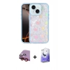 MARSİLYAN™- iPhone 14 Kılıf Odak Prime - Siyah Bilvis 5in1 5D Magic Hayalet Cam Ekran Koruyucu + Raze Metal Kamera Lens - KI