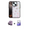 MARSİLYAN™- iPhone 14 Kılıf Odak Prime - Siyah Bilvis 5in1 5D Magic Hayalet Cam Ekran Koruyucu + Raze Metal Kamera Lens - SH