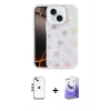 MARSİLYAN™- iPhone 14 Kılıf Odak Prime - Siyah Bilvis 5in1 5D Magic Hayalet Cam Ekran Koruyucu + Shine Kamera Lens - GS