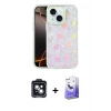MARSİLYAN™- iPhone 14 Kılıf Odak Prime - Siyah Bilvis 5in1 5D Magic Hayalet Cam Ekran Koruyucu + Siyah PVD Metal Kamera Lens