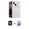 MARSİLYAN™- iPhone 14 Kılıf Odak Prime - Siyah Bilvis 5in1 5D Magic Hayalet Cam Ekran Koruyucu + PVD Metal Kamera Lens - TU