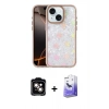 MARSİLYAN™- iPhone 14 Kılıf Odak Prime - Siyah Bilvis 5in1 5D Magic Hayalet Cam Ekran Koruyucu + PVD Metal Kamera Lens - TU