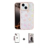 MARSİLYAN™- iPhone 14 Kılıf Odak Prime - Siyah Bilvis Hayalet Cam Ekran Koruyucu + Shine Kamera Lens - KI
