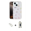 MARSİLYAN™- iPhone 14 Kılıf Odak Prime - Siyah Bilvis Hayalet Cam Ekran Koruyucu + Diamond Kamera Lens - PE