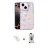 MARSİLYAN™- iPhone 14 Kılıf Odak Prime - Siyah Bilvis Hayalet Cam Ekran Koruyucu + Diamond Kamera Lens - PE