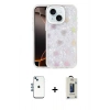 MARSİLYAN™- iPhone 14 Kılıf Odak Prime - Siyah Bilvis Hayalet Cam Ekran Koruyucu + Shine Kamera Lens - MI