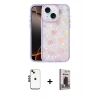 MARSİLYAN™- iPhone 14 Kılıf Odak Prime - Siyah Bilvis Hayalet Cam Ekran Koruyucu + Shine Kamera Lens - SH