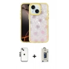 MARSİLYAN™- iPhone 14 Kılıf Odak Prime - Siyah Bilvis Hayalet Cam Ekran Koruyucu + Shine Kamera Lens - SH