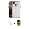 MARSİLYAN™- iPhone 14 Kılıf Odak Prime - Siyah Buffer Cam Ekran Koruyucu + Diamond Kamera Lens - KI