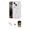 MARSİLYAN™- iPhone 14 Kılıf Odak Prime - Siyah Buffer Cam Ekran Koruyucu + Diamond Kamera Lens - SABE