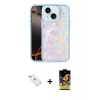 MARSİLYAN™- iPhone 14 Kılıf Odak Prime - Siyah Buffer Cam Ekran Koruyucu + Diamond Kamera Lens - SABE