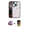 MARSİLYAN™- iPhone 14 Kılıf Odak Prime - Siyah Buffer Cam Ekran Koruyucu + Raze Metal Kamera Lens - KI
